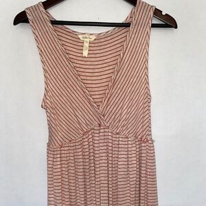 Matilda Jane Take the Wheel V-Neck Sleeveless Striped Tank Top size Medium EUC